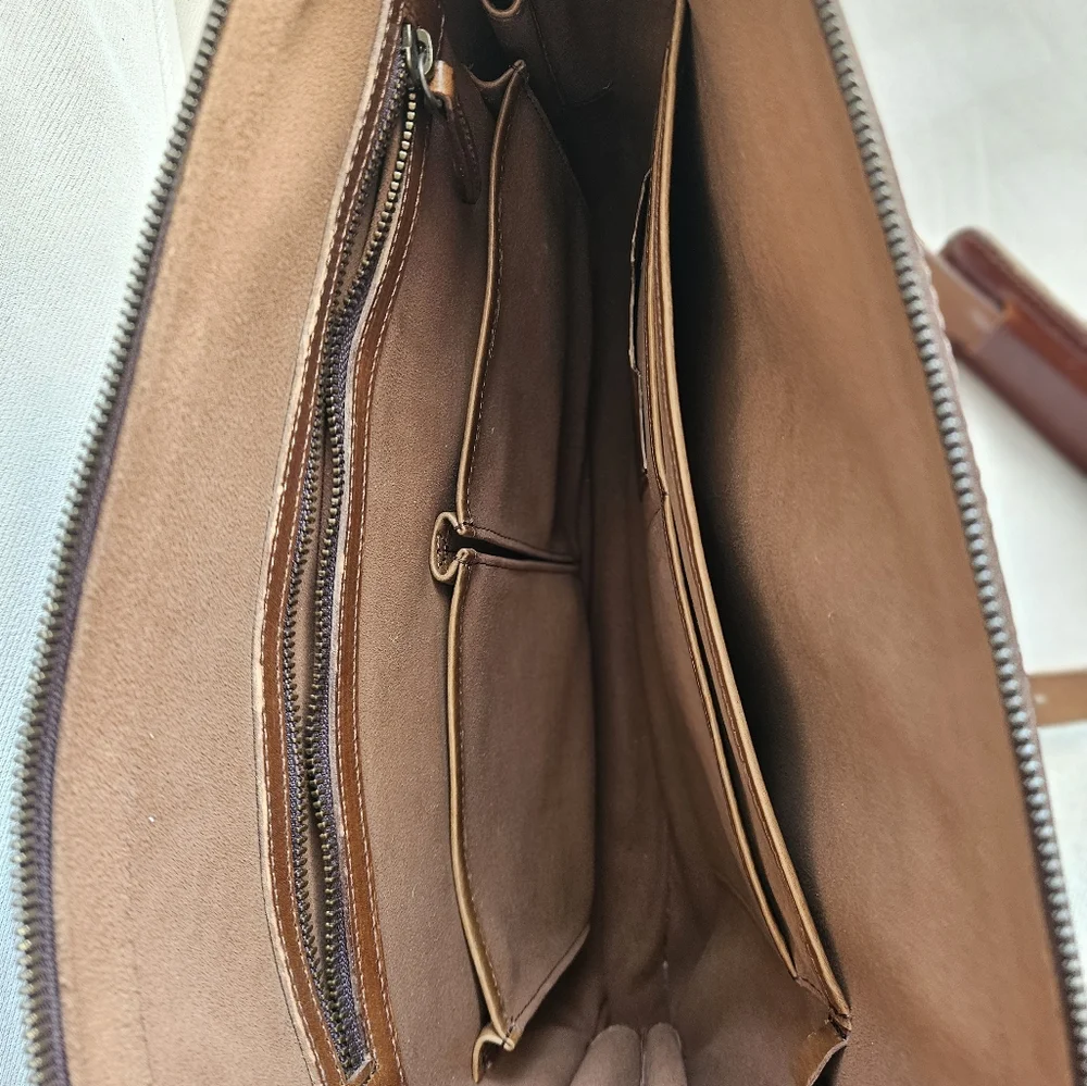 Satchel and Page Attache Brown Leather Bag